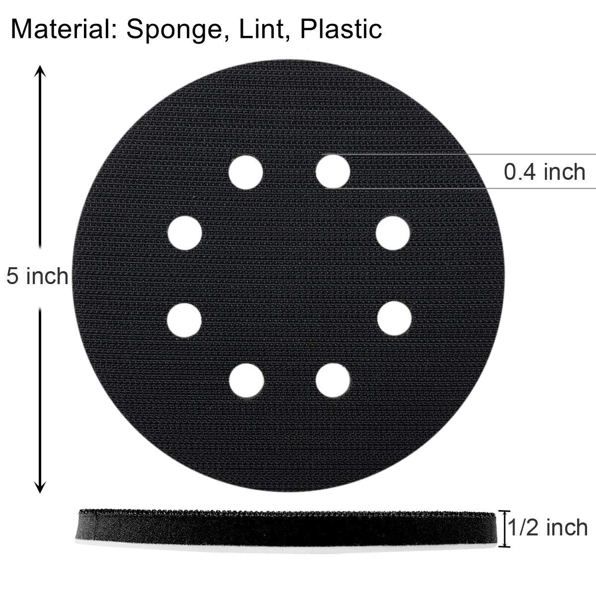 2PACK 5″ Orbital Sander Hook Loop Sanding Disc Foam Cushion Interface Buffer Pad