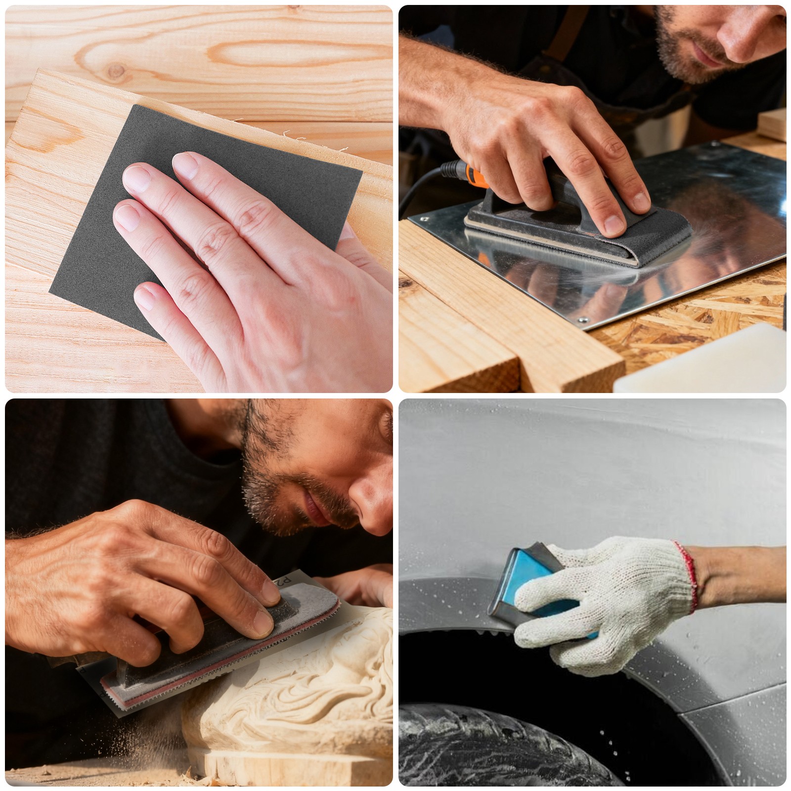 45x Wet Dry Sandpaper 120-5000 Grit Silicon Carbide Sanding Sheet designed for W