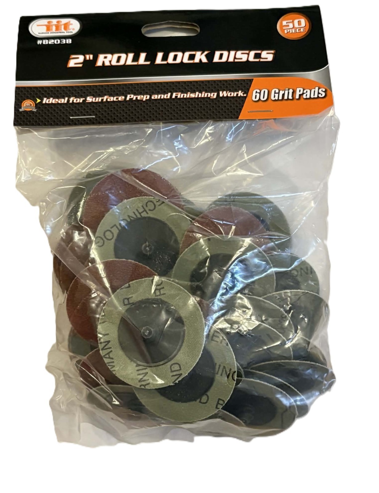 50pc 2″ 60 Grit Sanding Discs Surface Prep Tools 82038