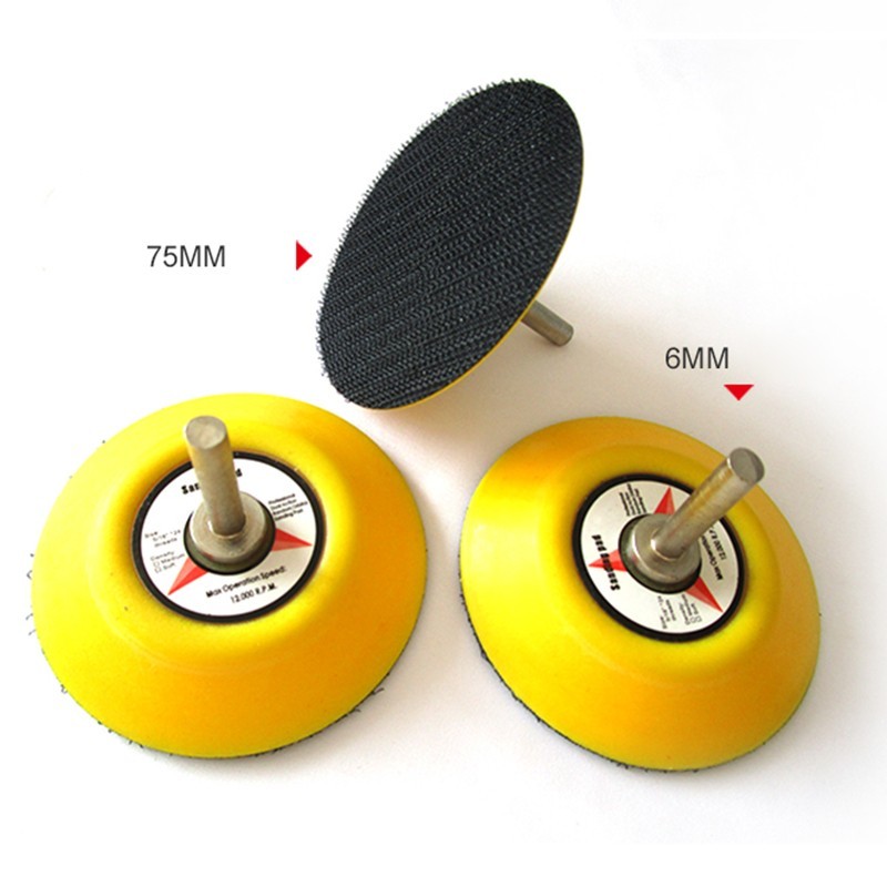 30Pcs 3Inch 75mm Waterproof Round Sander Sandpaper 6mm Shank Disk Sand Sheets