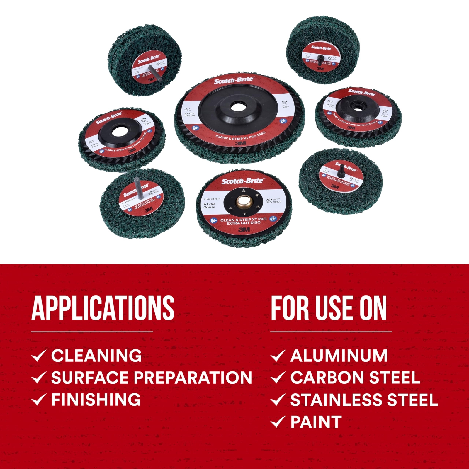 3M Scotch-Brite Clean and Strip XT Pro Extra Cut Disc, XC-DC, A/O Extra Coars…