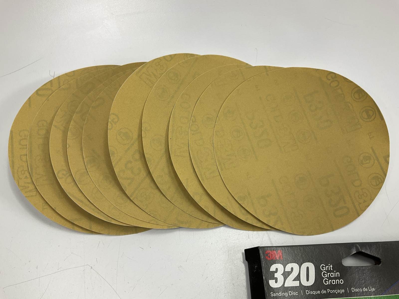 3M 31446 Sanding Discs 6″, 320 Grit, Stikit, Pack Of 10