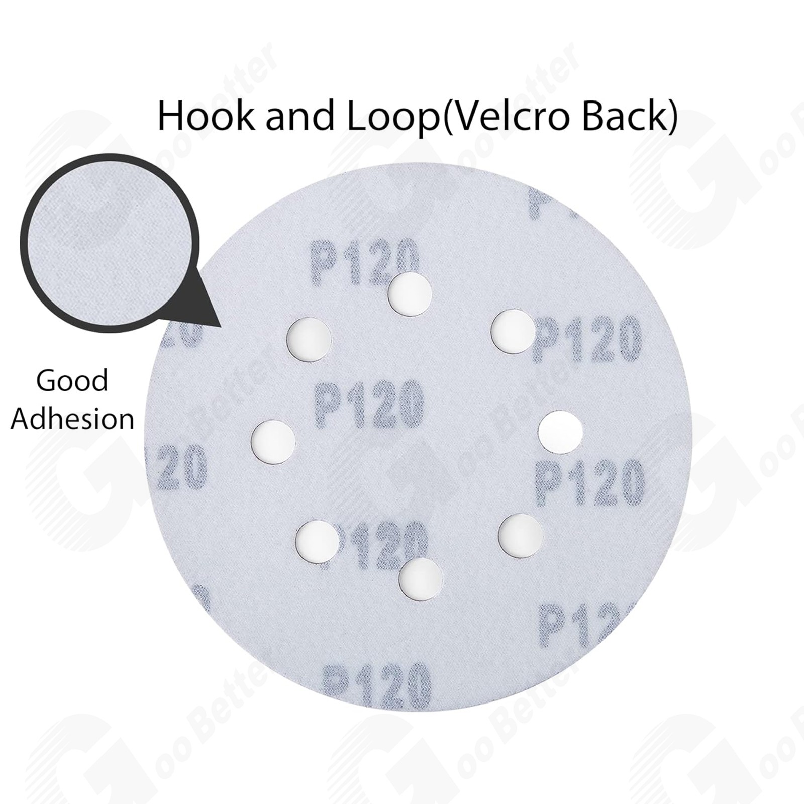 150Pcs 5inch Sanding Discs 40-240 Grit Set Hook Loop 8-Hole Orbital Sander Paper