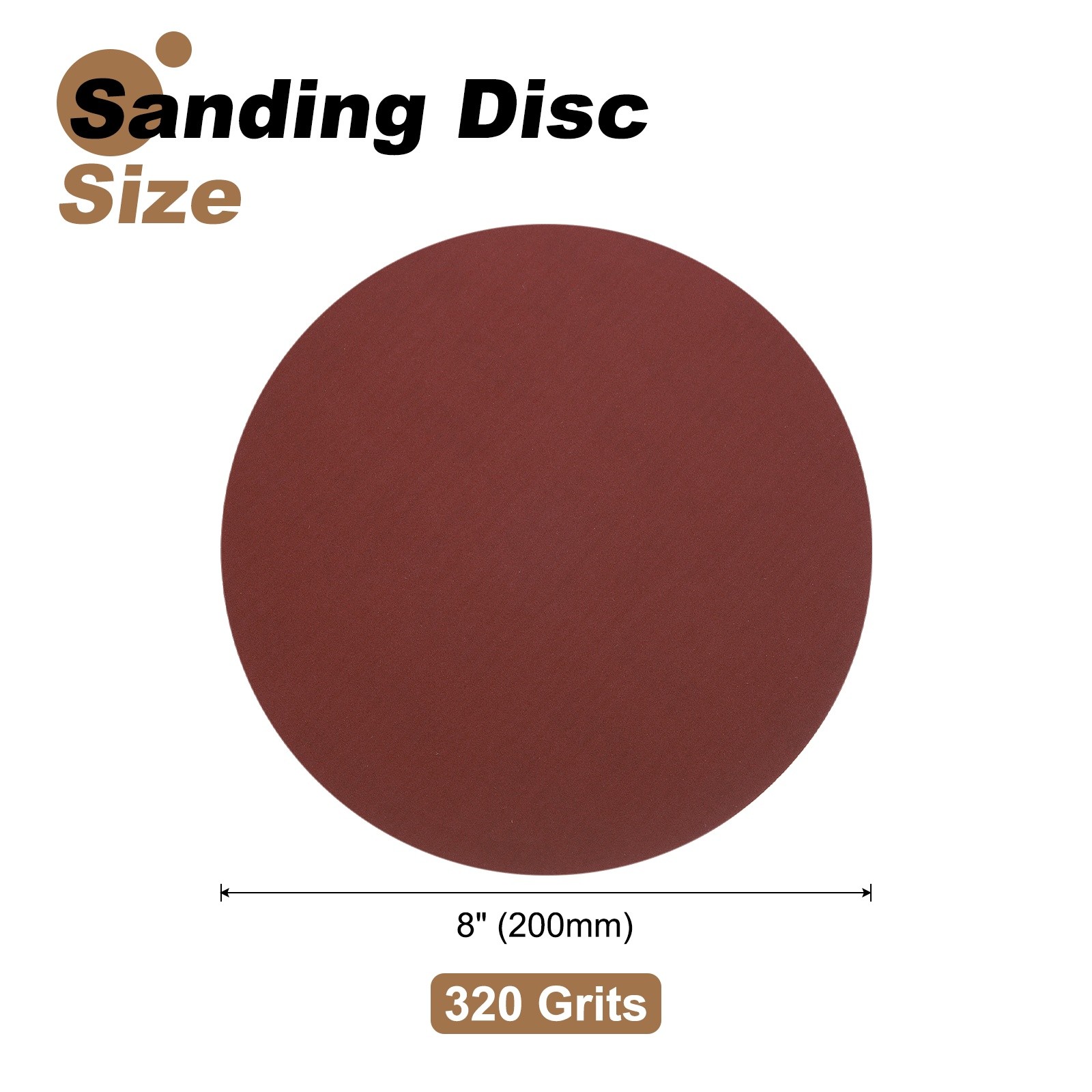 25pcs 8″ PSA Sanding Discs 320 Grits Aluminum Oxide Sandpapers Self Adhesive