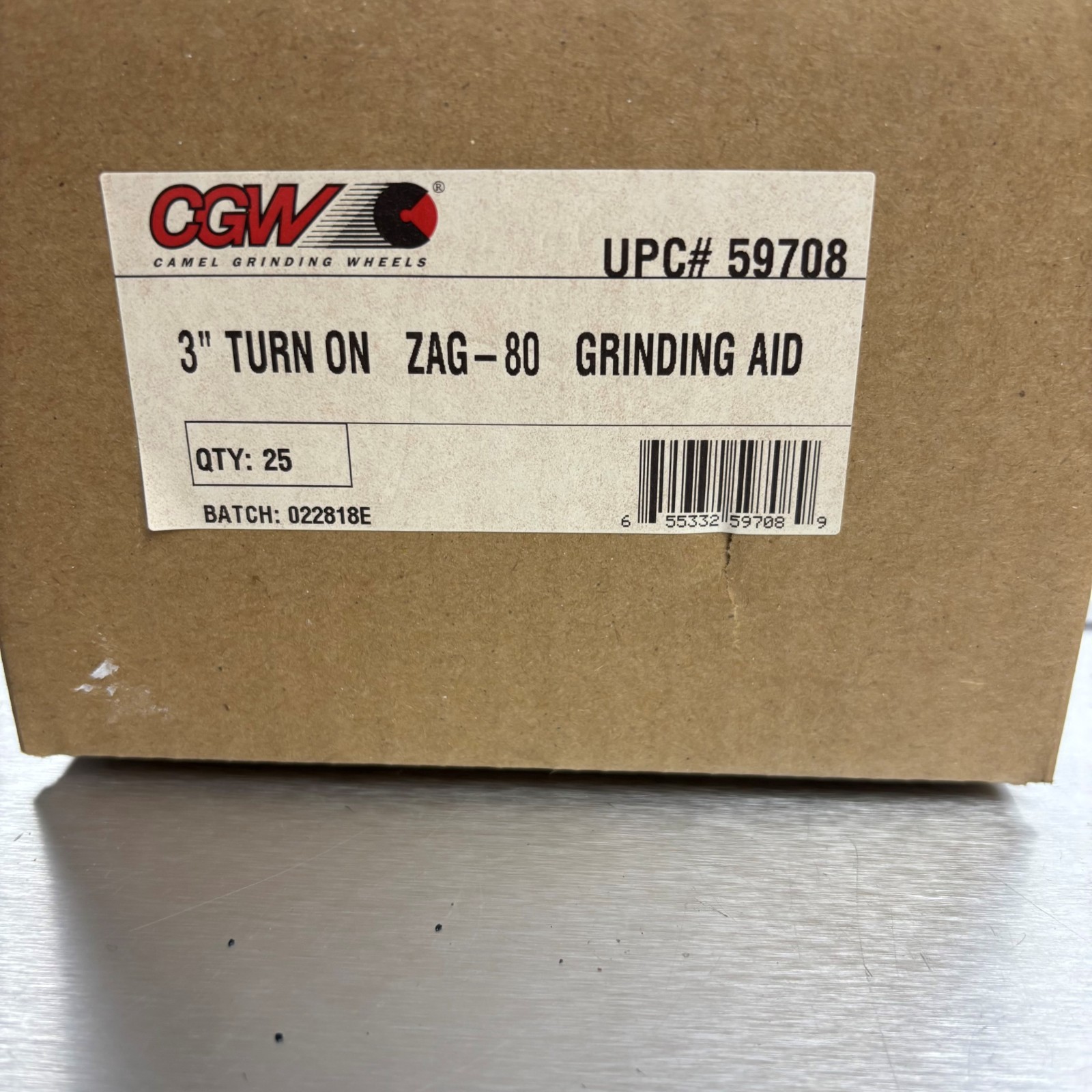 CGW 59708 No Hole, Zirconia AO w/Grinding Aid, 80 Grit
