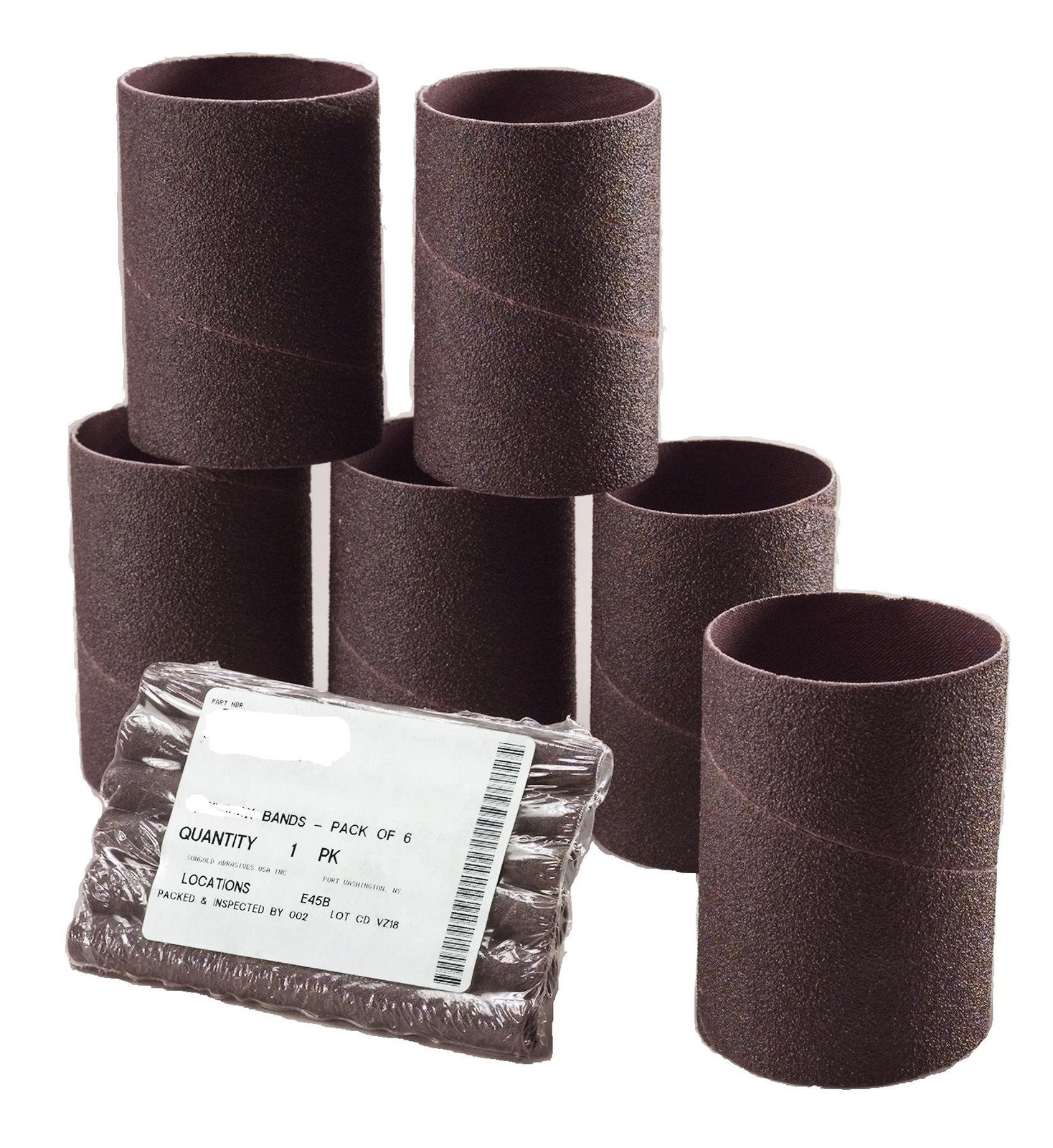 6 PCS 458045 50 Grit Spindle Sander Sleeves 1×41/2 Inch Aluminum Oxide Cloth