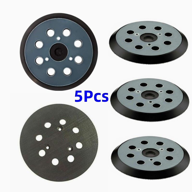 5X 5″ Orbital Sander Replacement Pad Hook Loop for Dewalt, Makita, Porter Cable