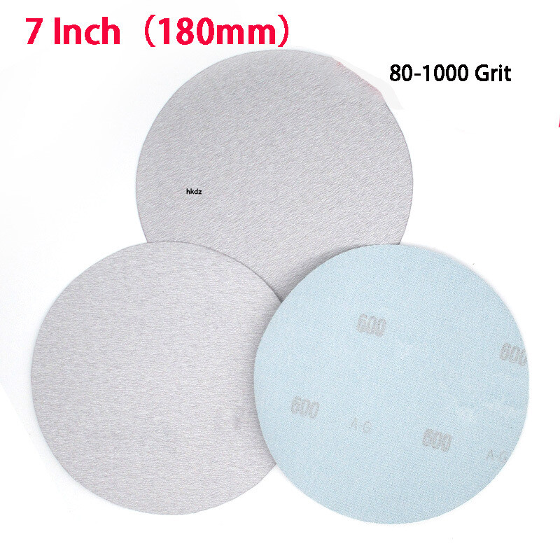 7 Inch 180mm Dry Sanding Discs Hook&Loop Sandpaper Sander Pad Sheet 60-1000 Grit