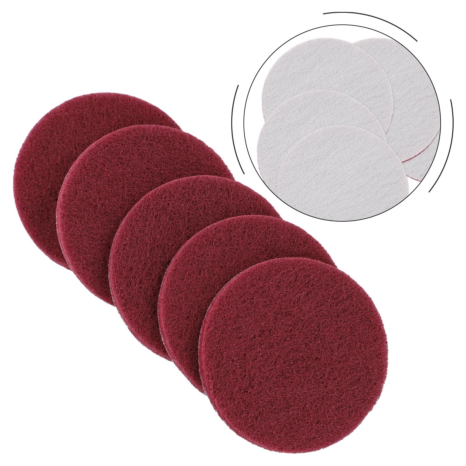 5X Scouring Pad Cleaning Cloth Industrial Scouring Pads Nylon Polishing Pad 4Inc