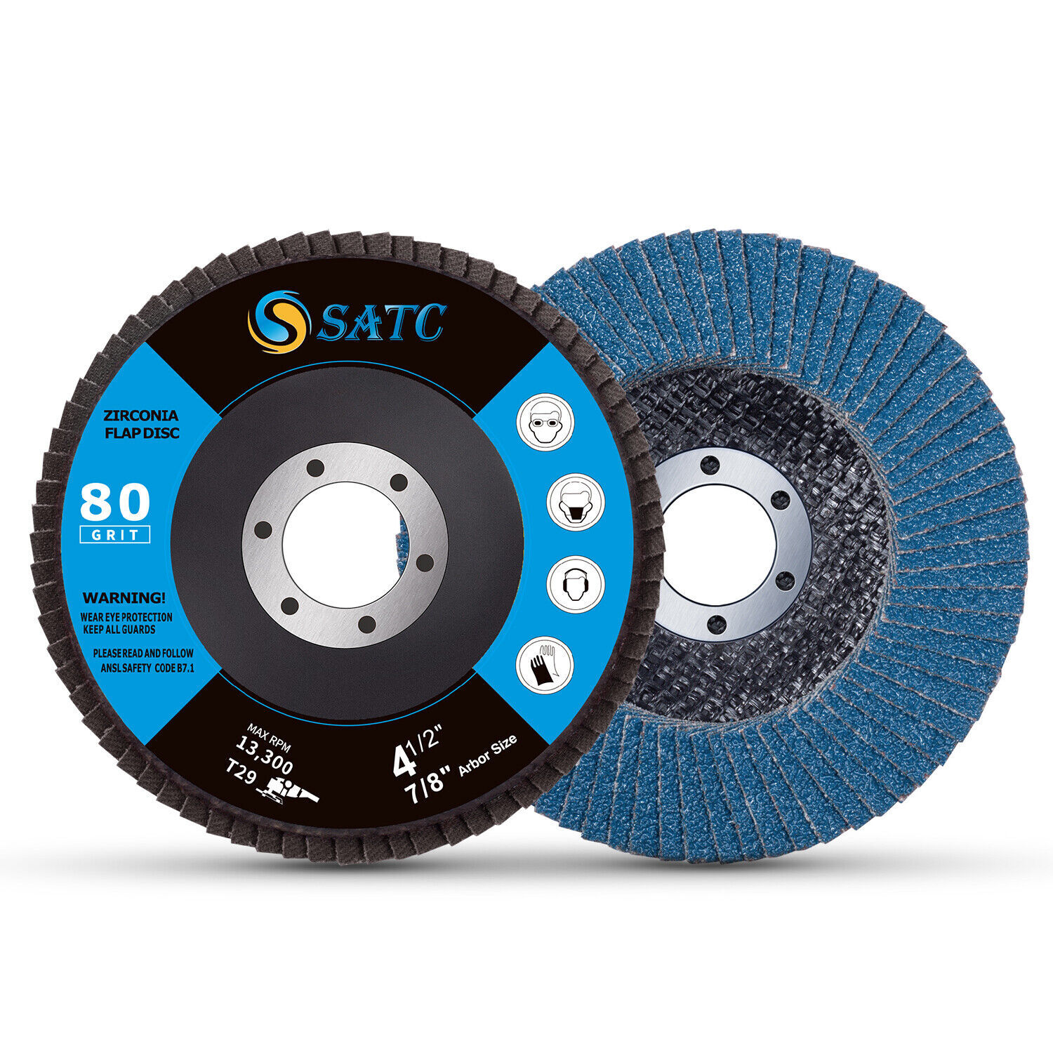 20 Pack 4.5″ ZA Flap Discs 80 Grit 115MM Sanding Grinding Wheel With 7/8″ Arbor