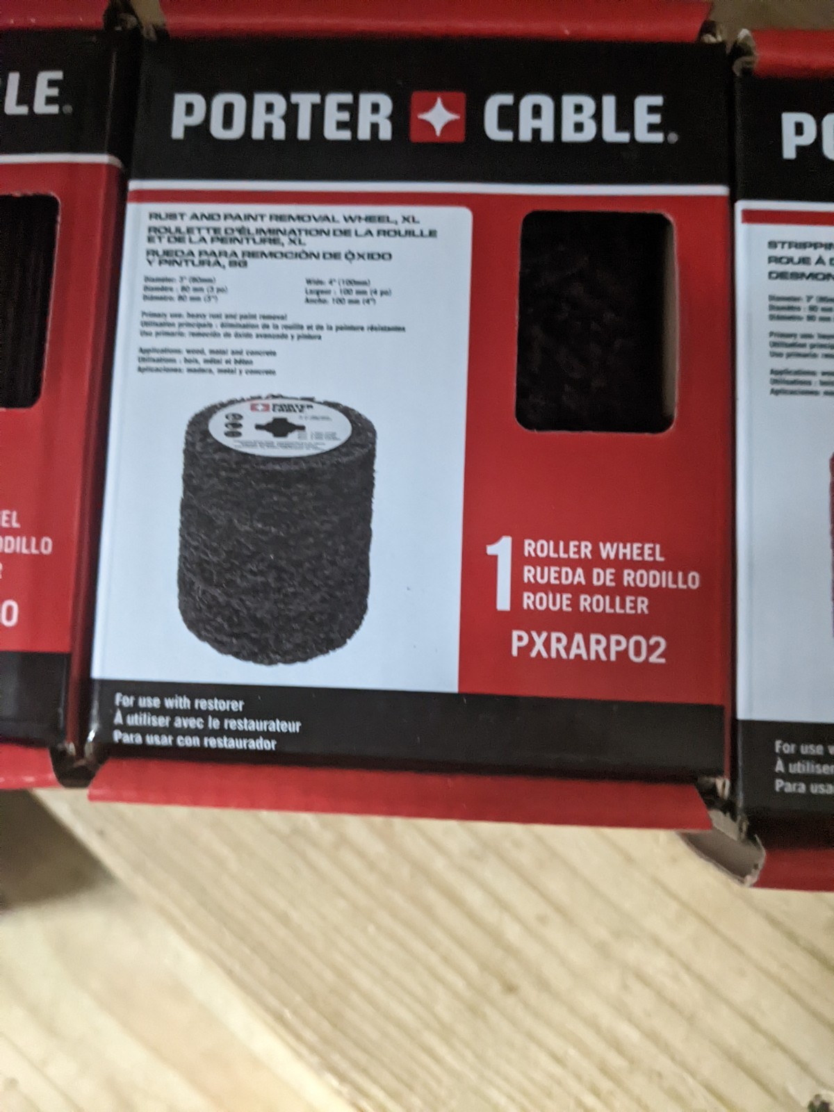Porter-Cable Restorer Three Pack Wheels Rust Removal Stripping Wheel 80 Flap
