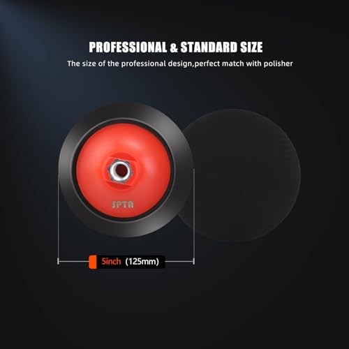 2Pcs RO Rotary Flexible Backing Plate, Hoop 5Inch (125mm) Orange M14 Thread