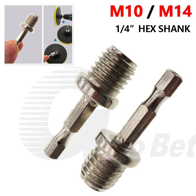 Electric Drill Adapter Mandrel Attachment for Angle Grinder Backing Pad M14 M10