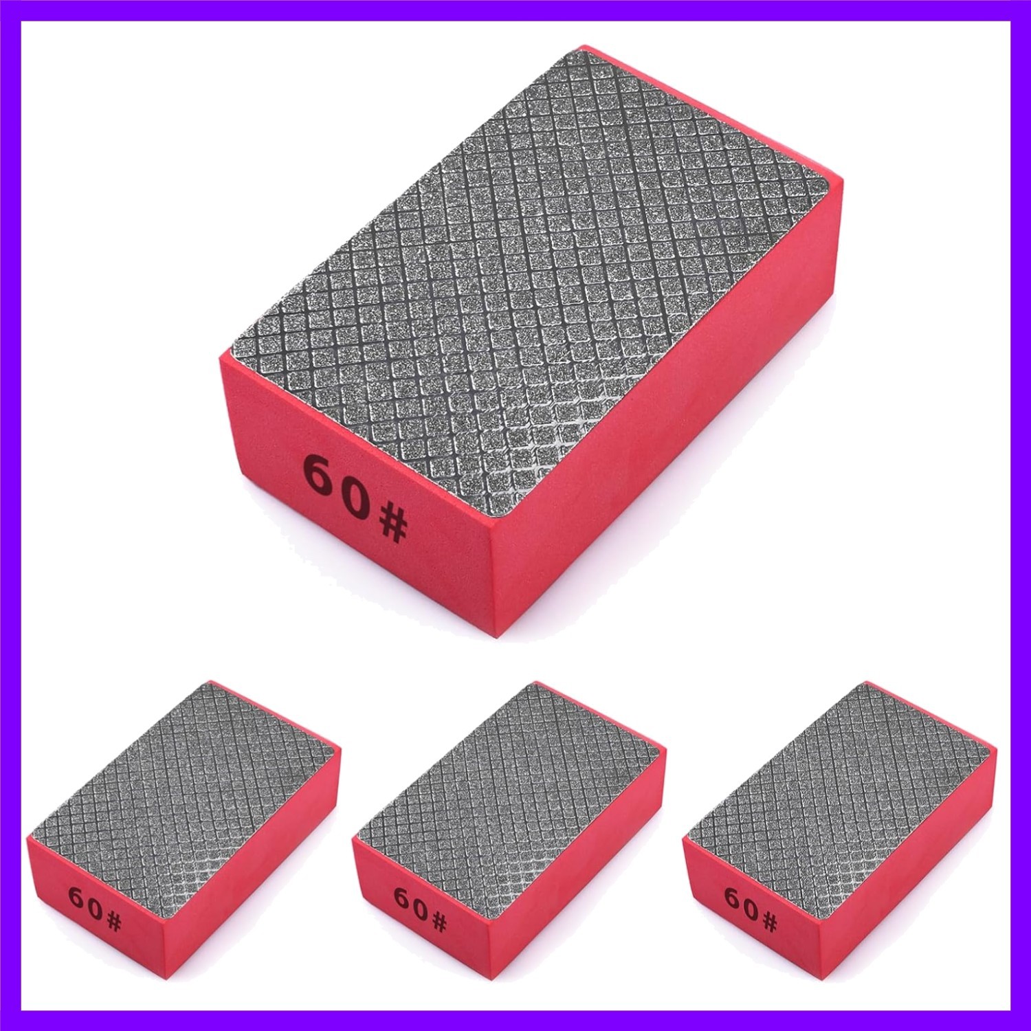 4pcs Diamond Hand Polishing Pads for Ceramic Tile Glass Grinding,Sanding Bloc…