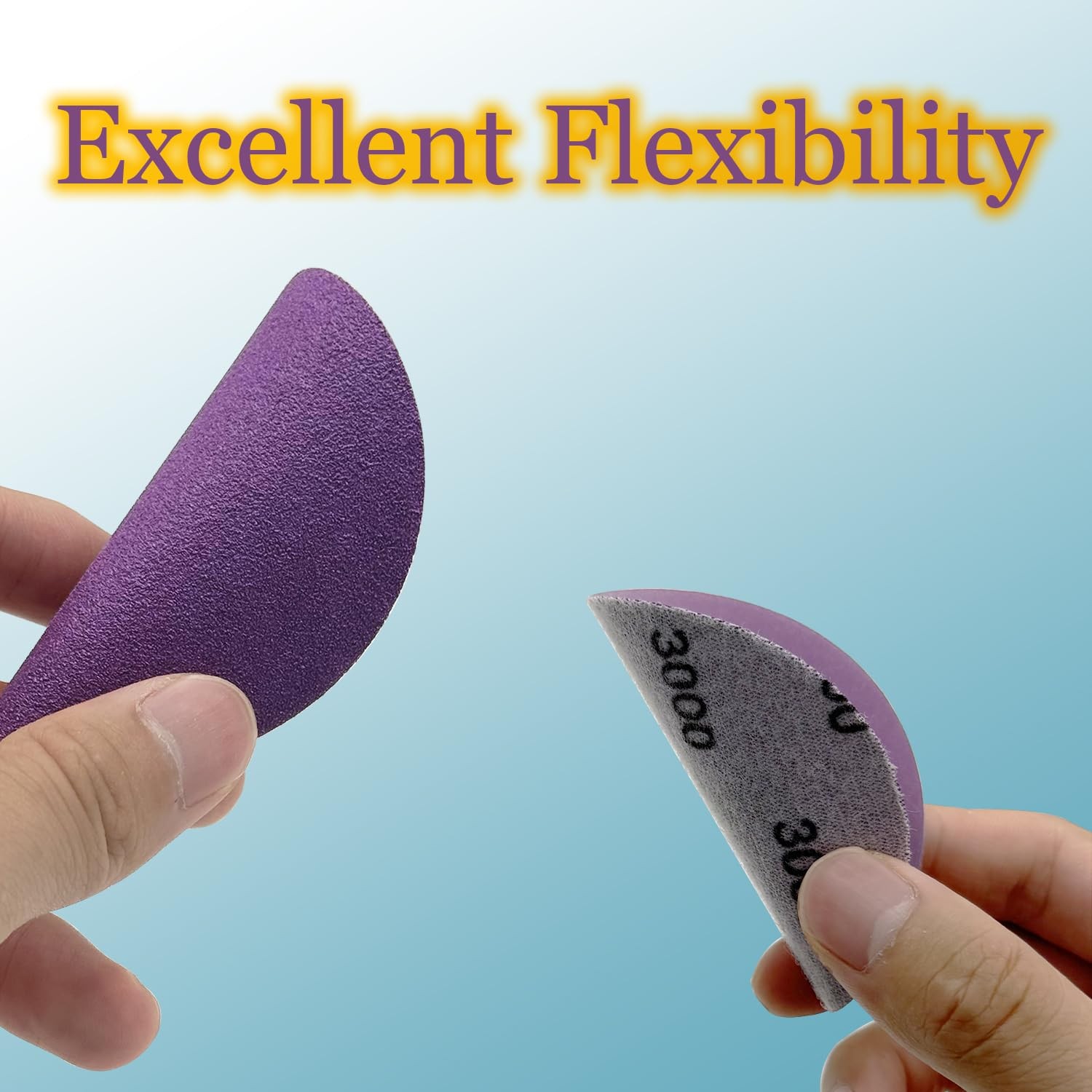 3 Inch 10000 Grit Wet Dry 3 x 3 inches (pre-overlap dimensions), Purple