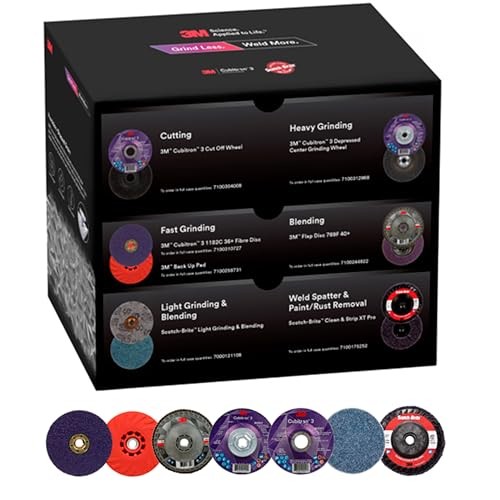 3M Grind Less Weld More Promo Kit 67115 – 4-1/2 in Discs – 16 Pieces 4.5-5 in