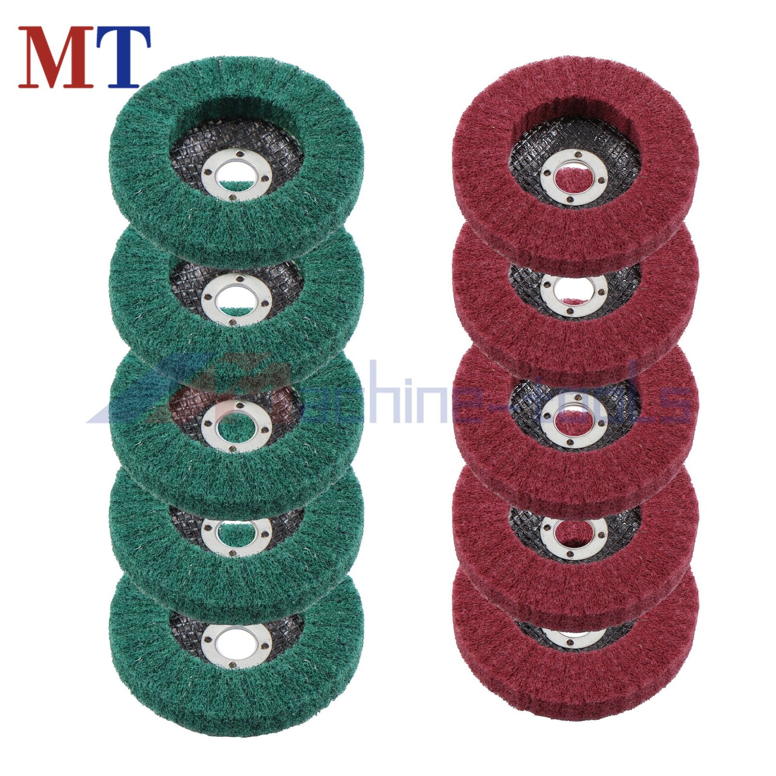 10 Pcs 180 & 320 Grit 4 Inch Scour Flap Discs Scouring Pad Polishing Wheel
