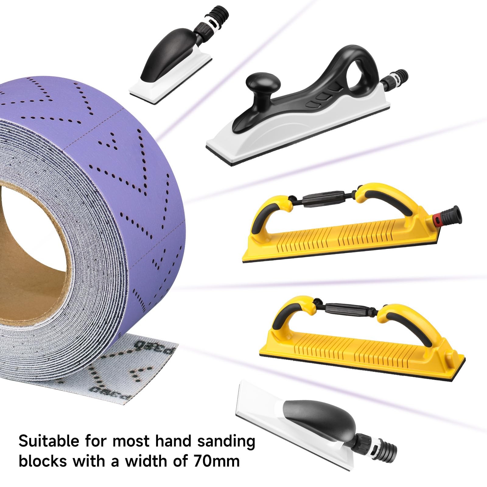 Shineboc Purple Ceramic 320 Grit Sandpaper Roll, 2-3/4″ x 13 2.7 inch,