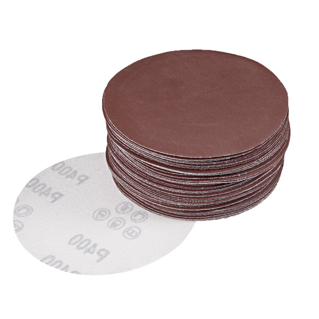 50Pcs 5 Inch Hook and Loop Sanding Disc 400 Grits Flocking Sandpaper for Sander