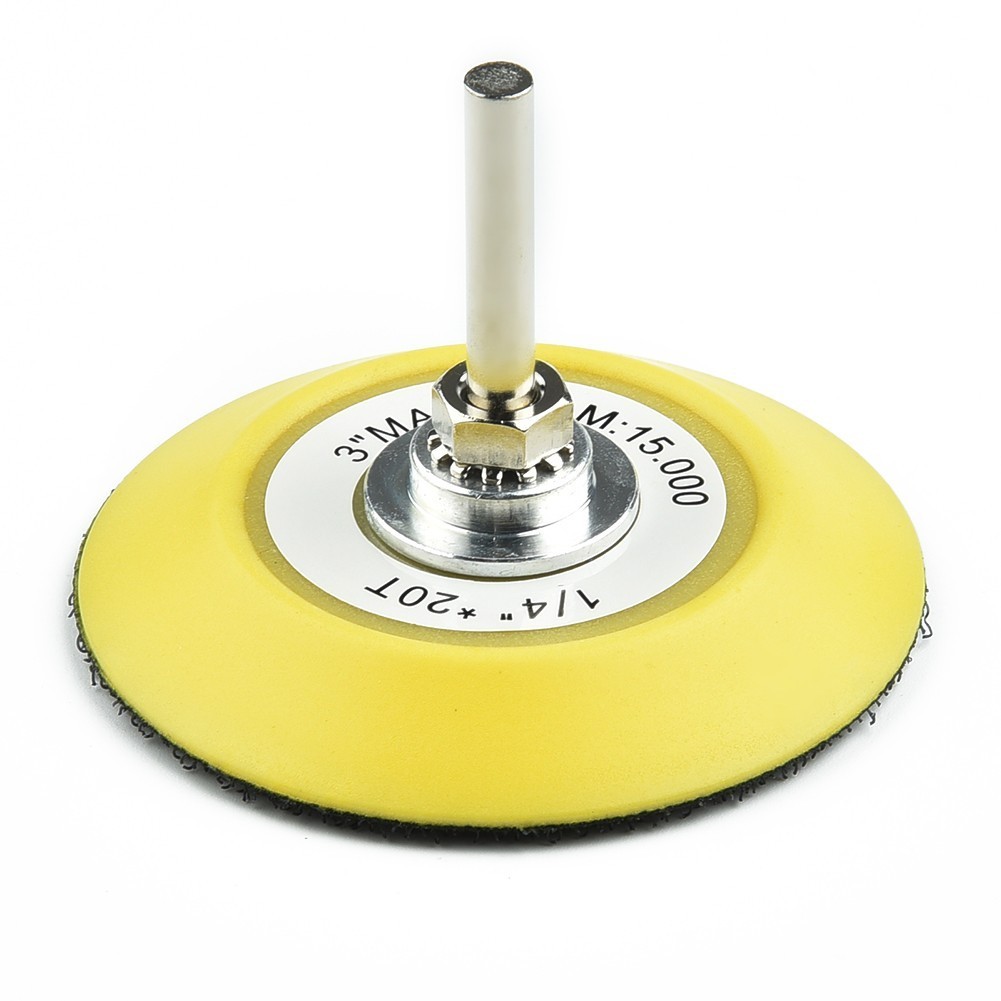 3 Inch 75mm Hook&Loop Backing Pad Sanding Polishing Disc W/Drill Attachment