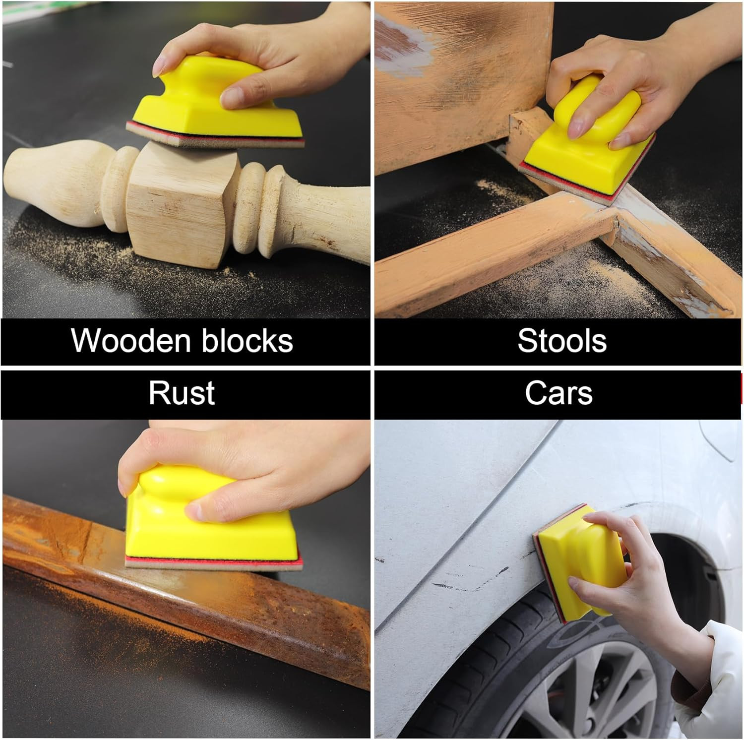 24PCS Sanding Sponge Set,180-3000 Grit Soft Foam Hand Sander Block,3×4 Inch Wet