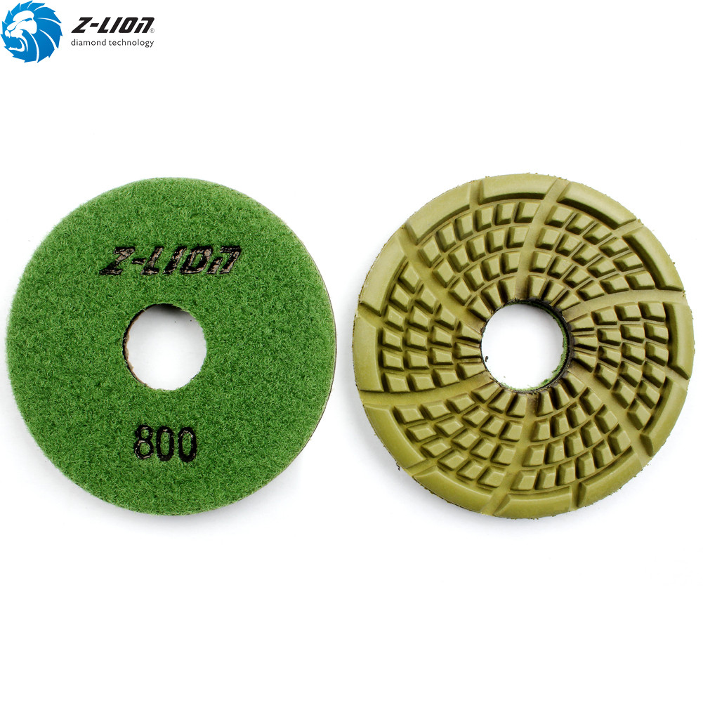 7Pcs Diamond Floor Polishing Pads 3.4” Grit 50-3000 for Concrete Marble Stone