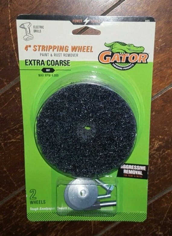 Gator Power Series 4″ Stripping Wheel *Extra Coarse* Paint/Rust Remover – #9485