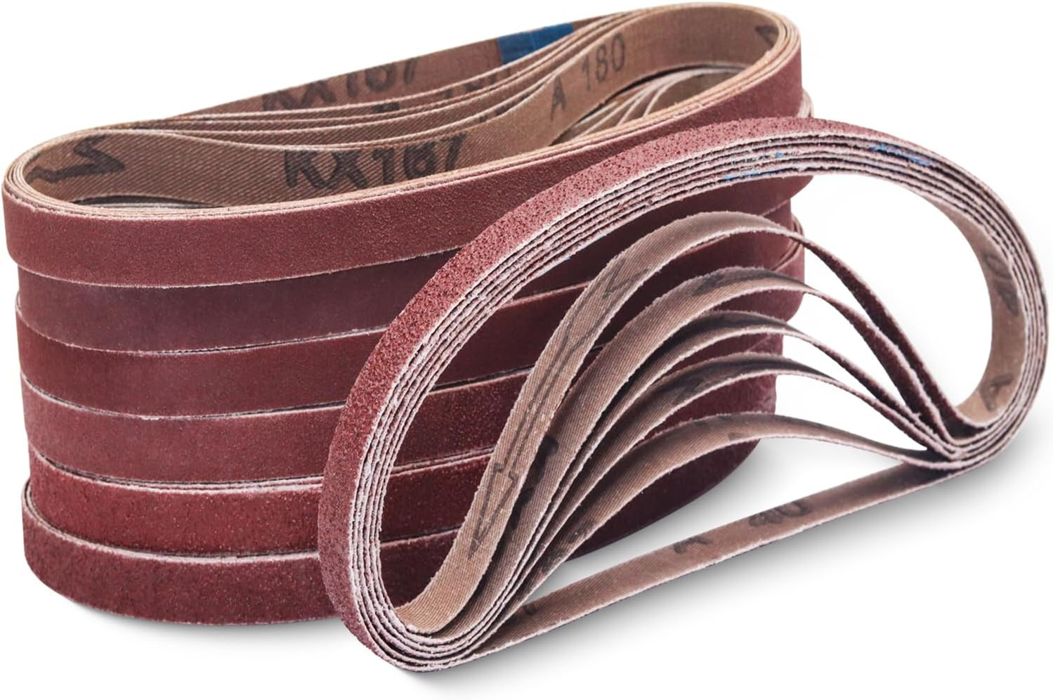 Sanding Belts 3/8×13 Inch 42 Pcs 7 Grits 40-400 Aluminum Oxide Air File Sander