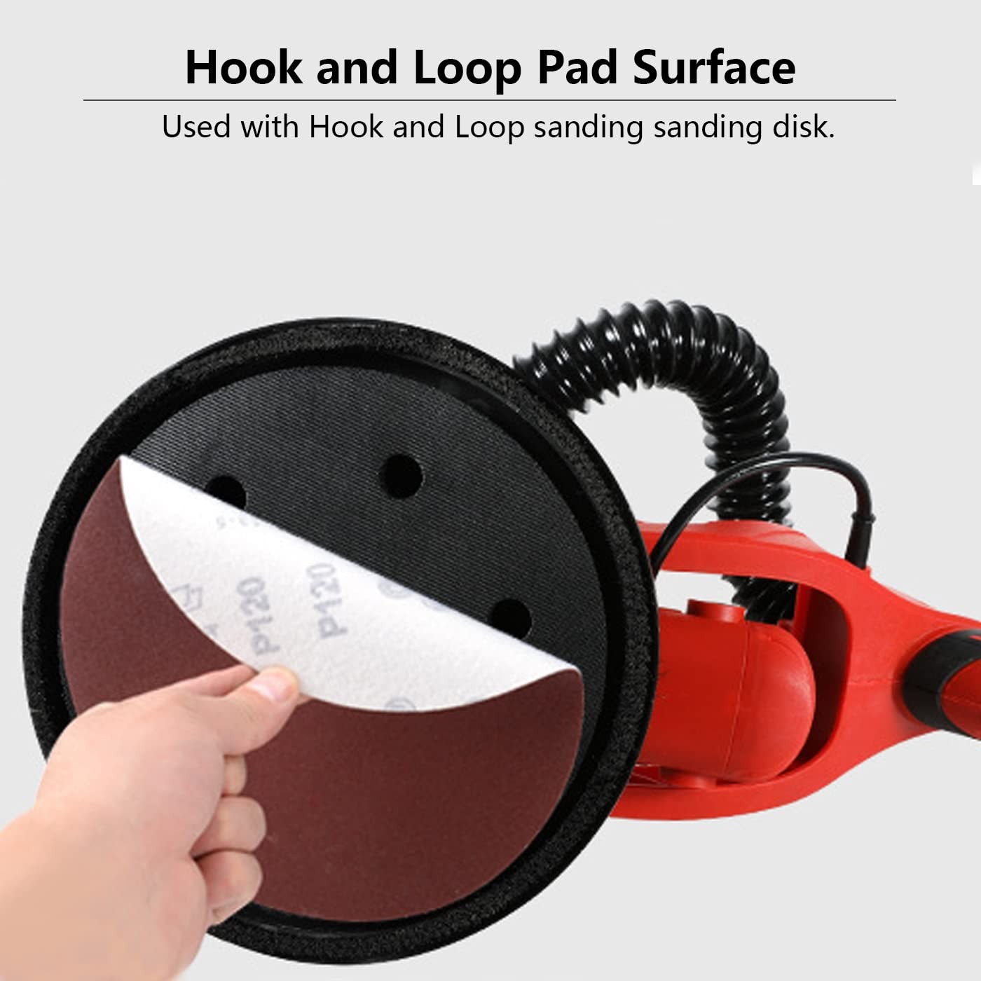 2 Pack 9 inch 6 Hole Hook and Loop Replacement Backing Pad for Orbital Sander