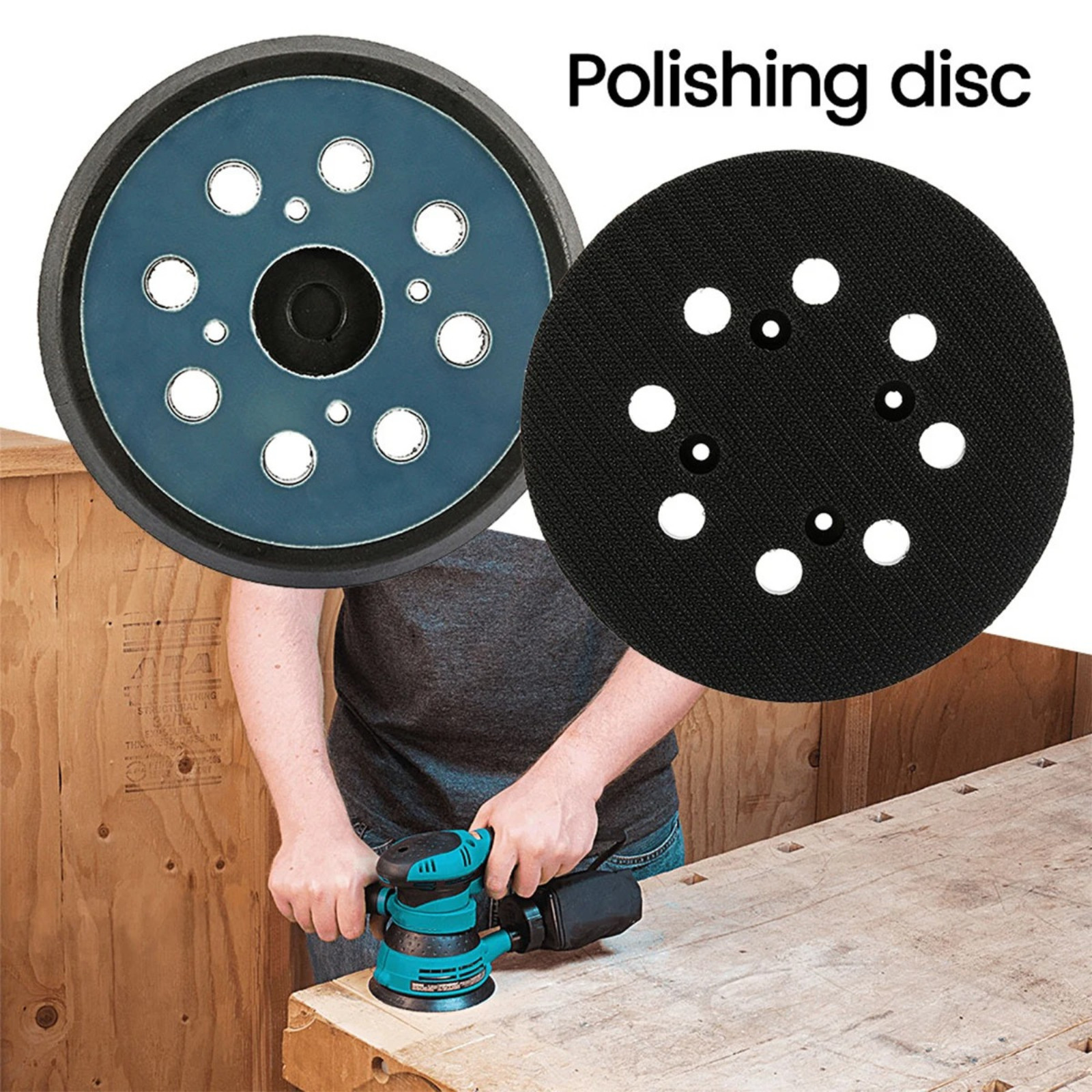 5″ Replacement Sander Pads for Universal Fit Sander, 5 Inch 8 Hole Hook and Loop