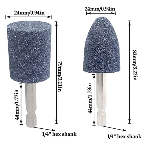 4pcs Metal Grinding Stone Set,Rotary Tool Grinding Stone Wheel Head with