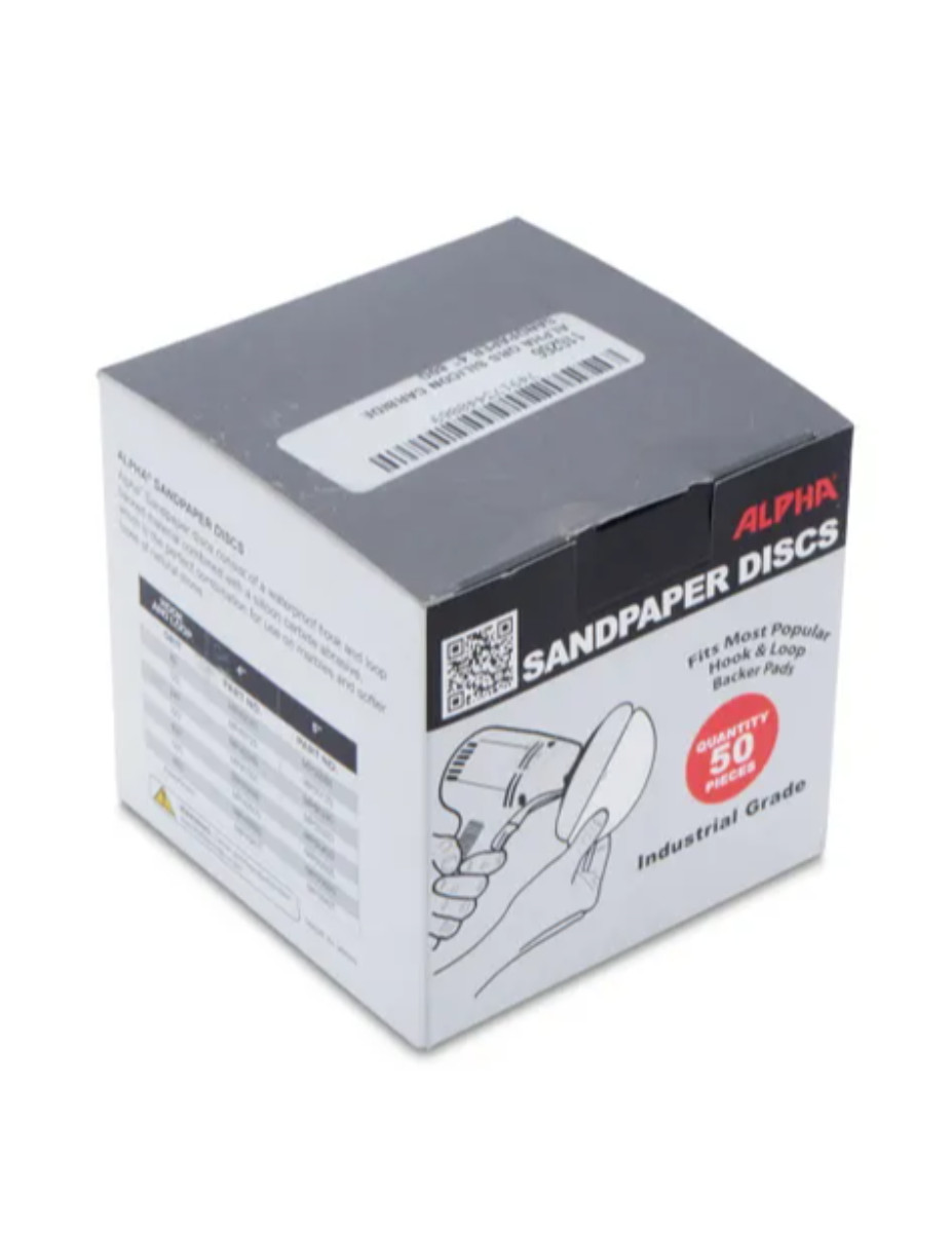 Alpha Tools Hook & Loop Silicon Carbide Sandpaper 320 grit 4″Wet/Dry for Granite