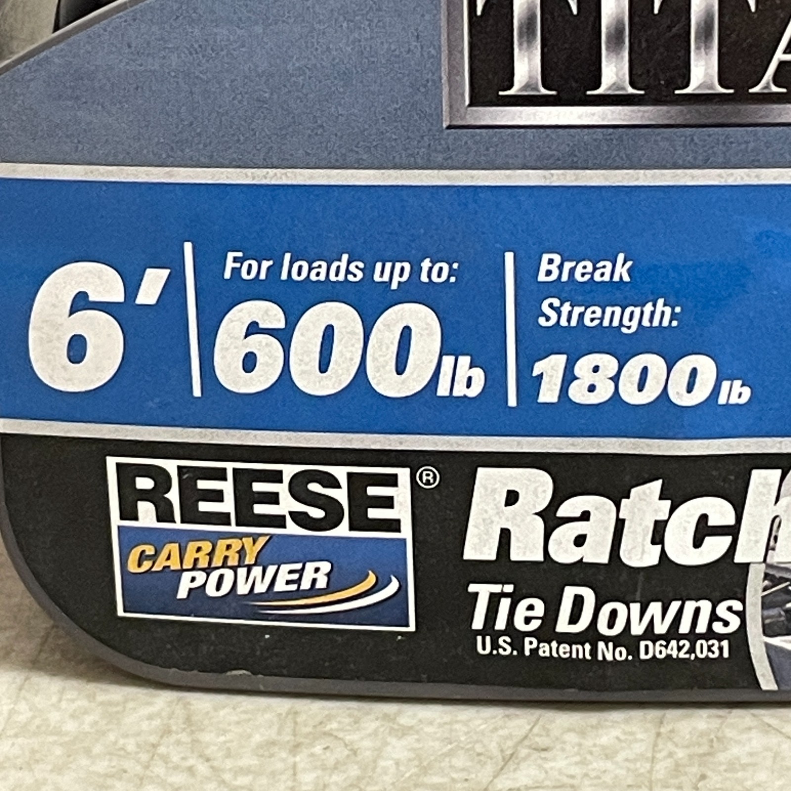 Reese 94259 Ratchet Tie-Down Strap 1″x6′ Blue Heavy-Duty