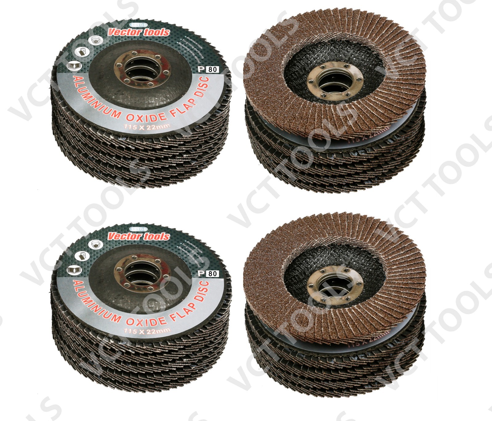 20-Pack 4-1/2″ Flap Discs 40-180 Grit 7/8″ Arbor 13,300 RPM Metal Grinding Wheel