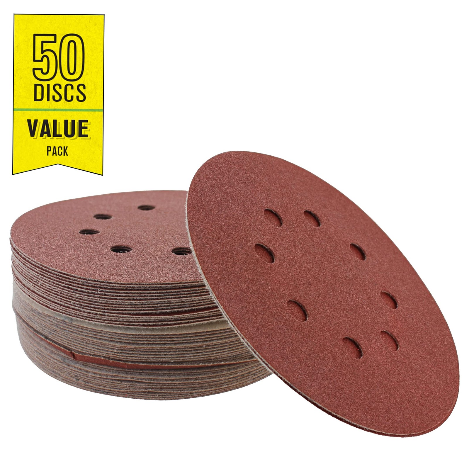 180 Grit Red Abrasive Sanding Discs Hook and Loop for Wood Metal Fiberglass