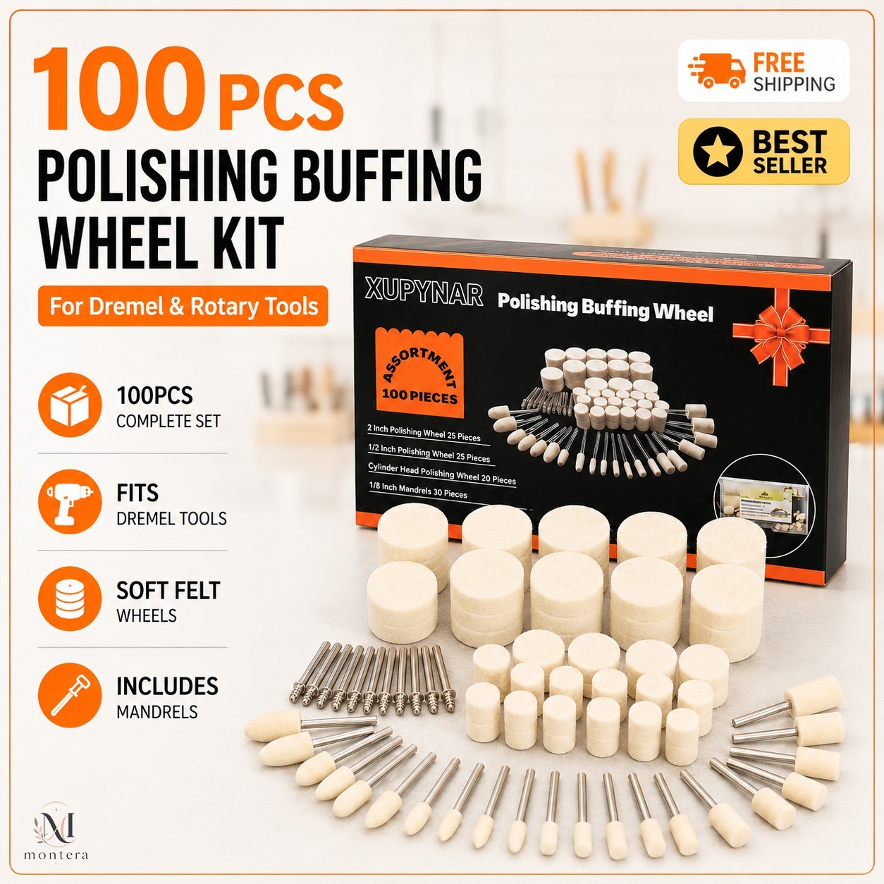 100PCS Polishing Buffing Wheel for Dremel Polishing Kit, Polishing Wheel for Dre