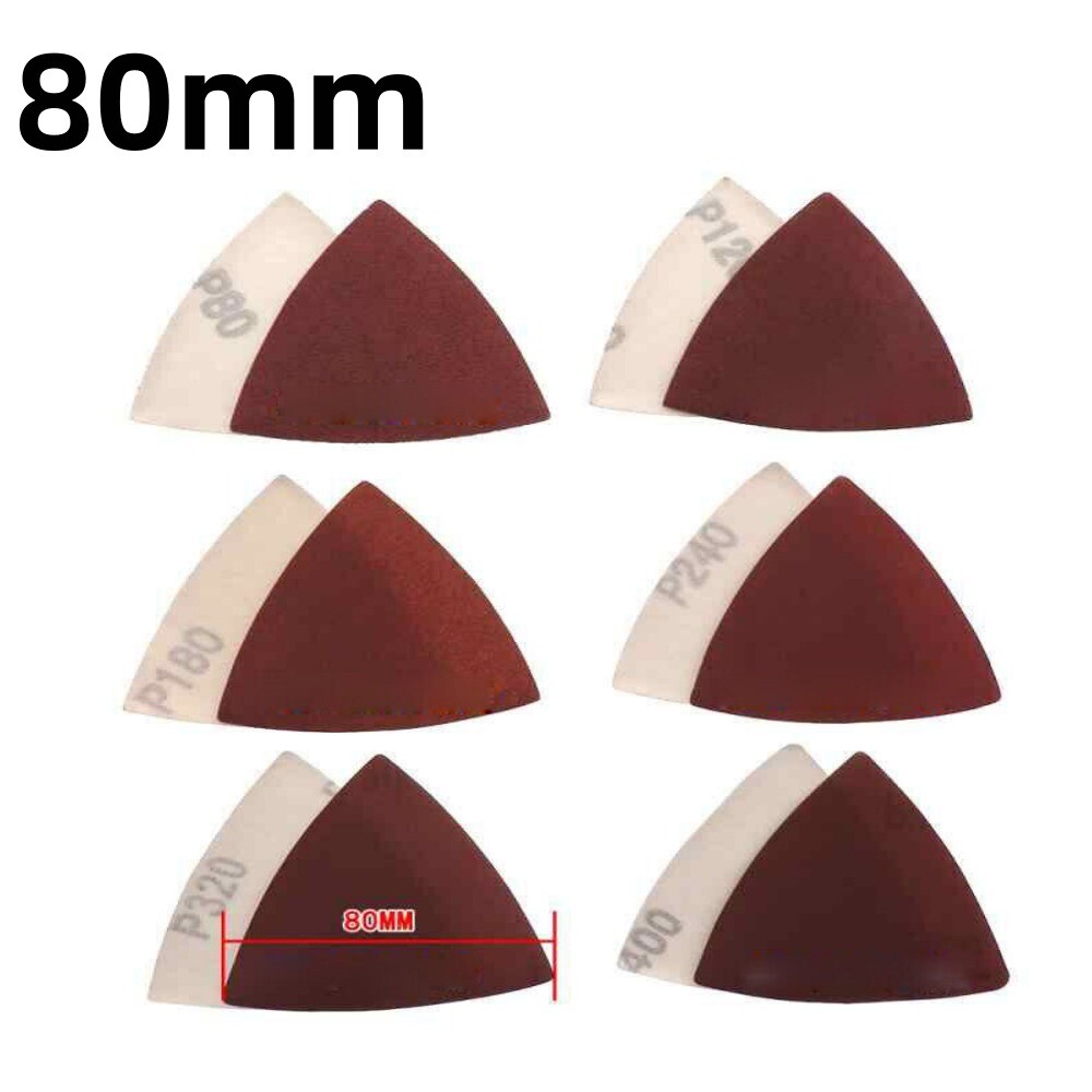 Sanding Sheets Hook & Loop Mouse Sanding Pads Sander Paper Triangle 80mm Discs