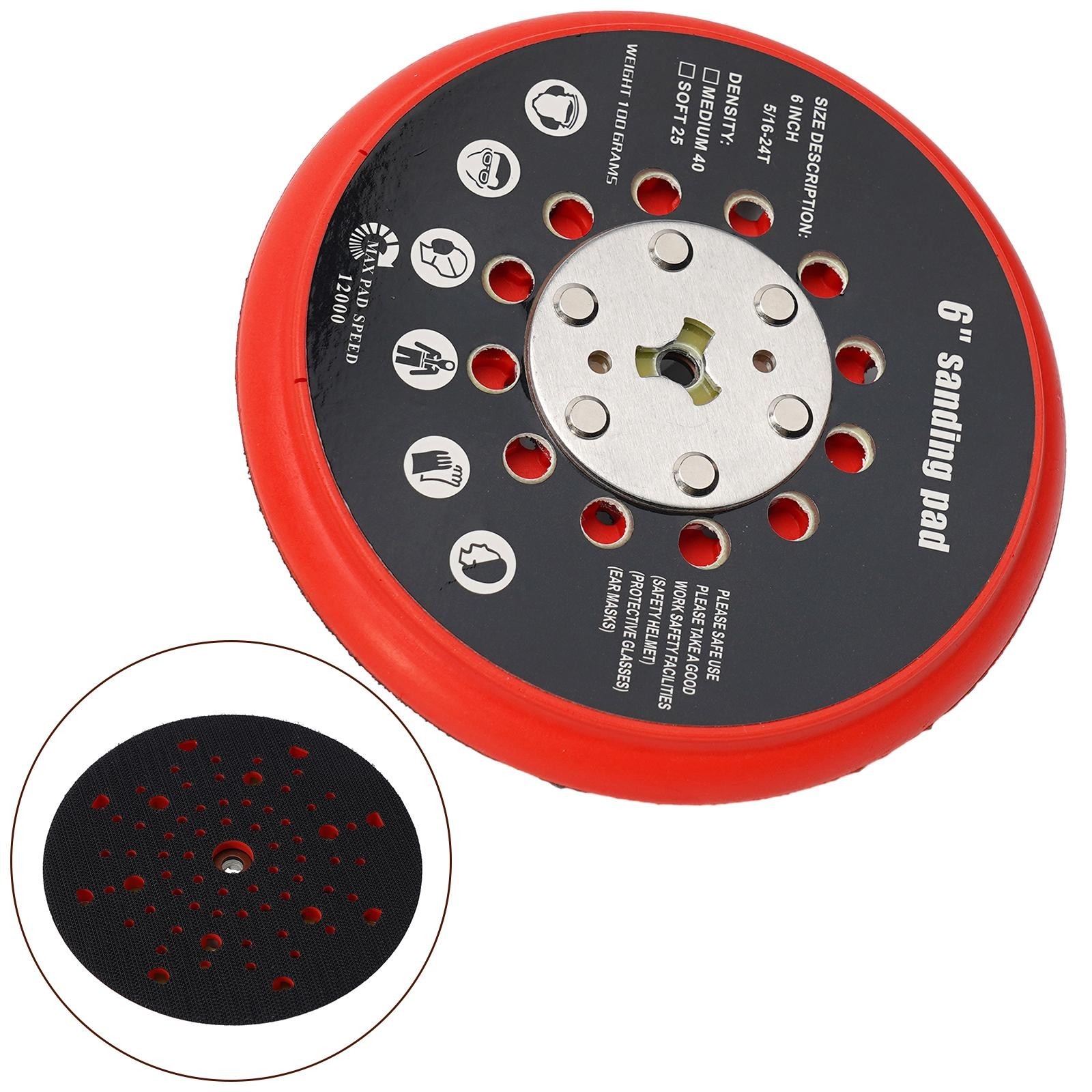 Red And Black for multi Hole Back Up Sanding Pad Replacement For Bosch RSM6045