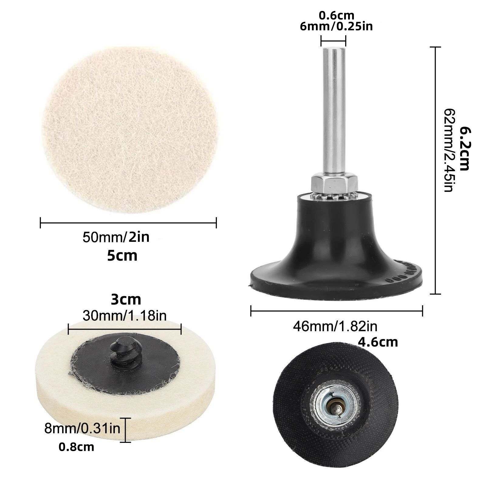 Fit a maximum speed of 30,000 RPM Polishing Buffing Pads 2 Inch Disc Pad Holder