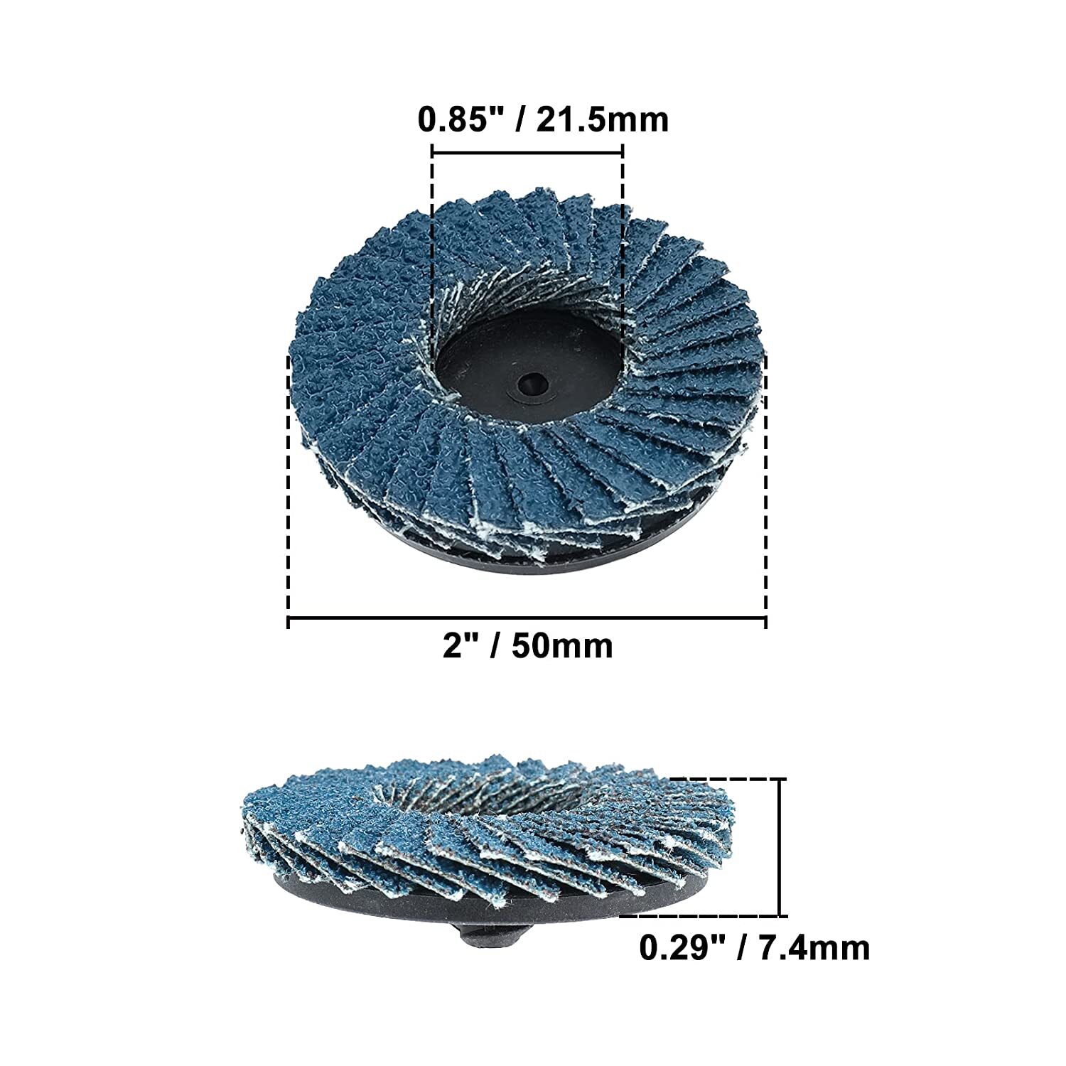 11PCS 2” 60 Grit Flap Disc Quick Change Sanding Discs with 1/4″ Shank Pad Holder