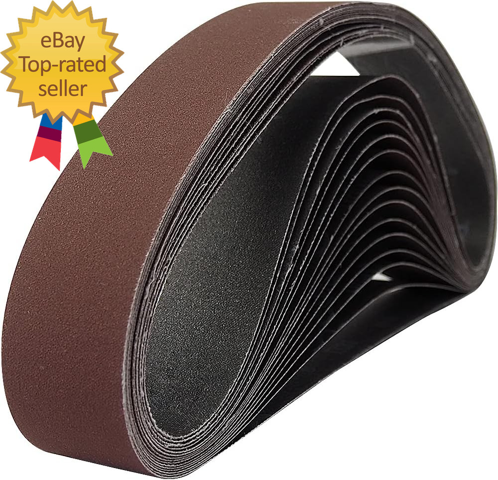 15 Pcs 2 X 42 Inch Assorted Aluminum Oxide Sanding Belt 80/120/150/240/400 Grit