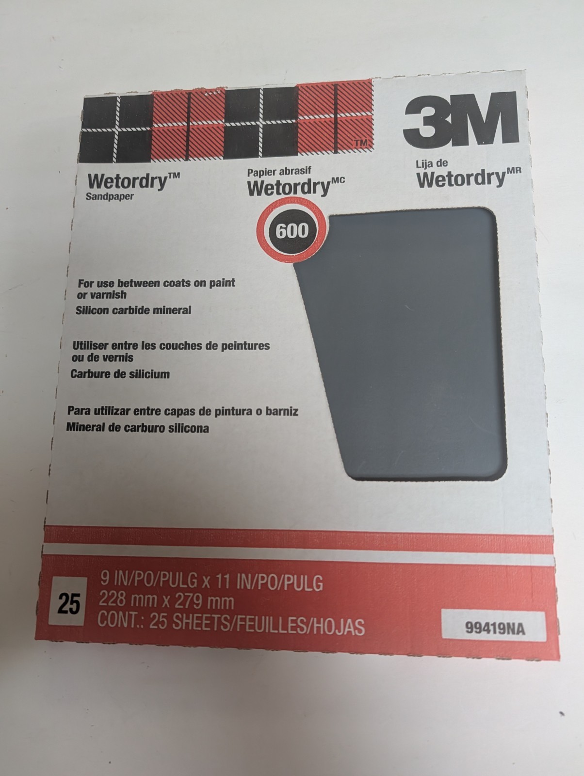 3M Wetordry Pro-Pak 9 In. x 11 In. Super Fine Sanding Sheets, 600 Grit (25-Pack)