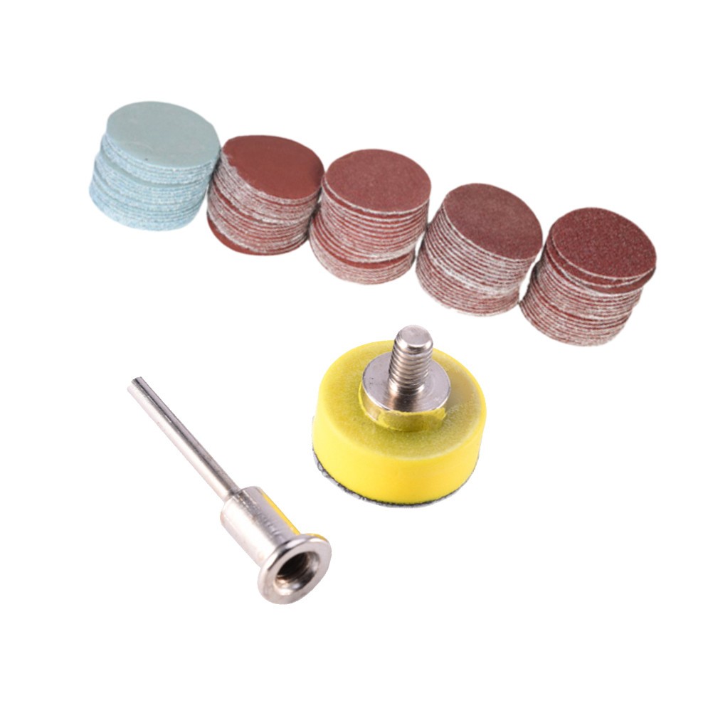100Pcs Sanding Discs Pad with Shank Assorted Colors for Polishing and Sanding