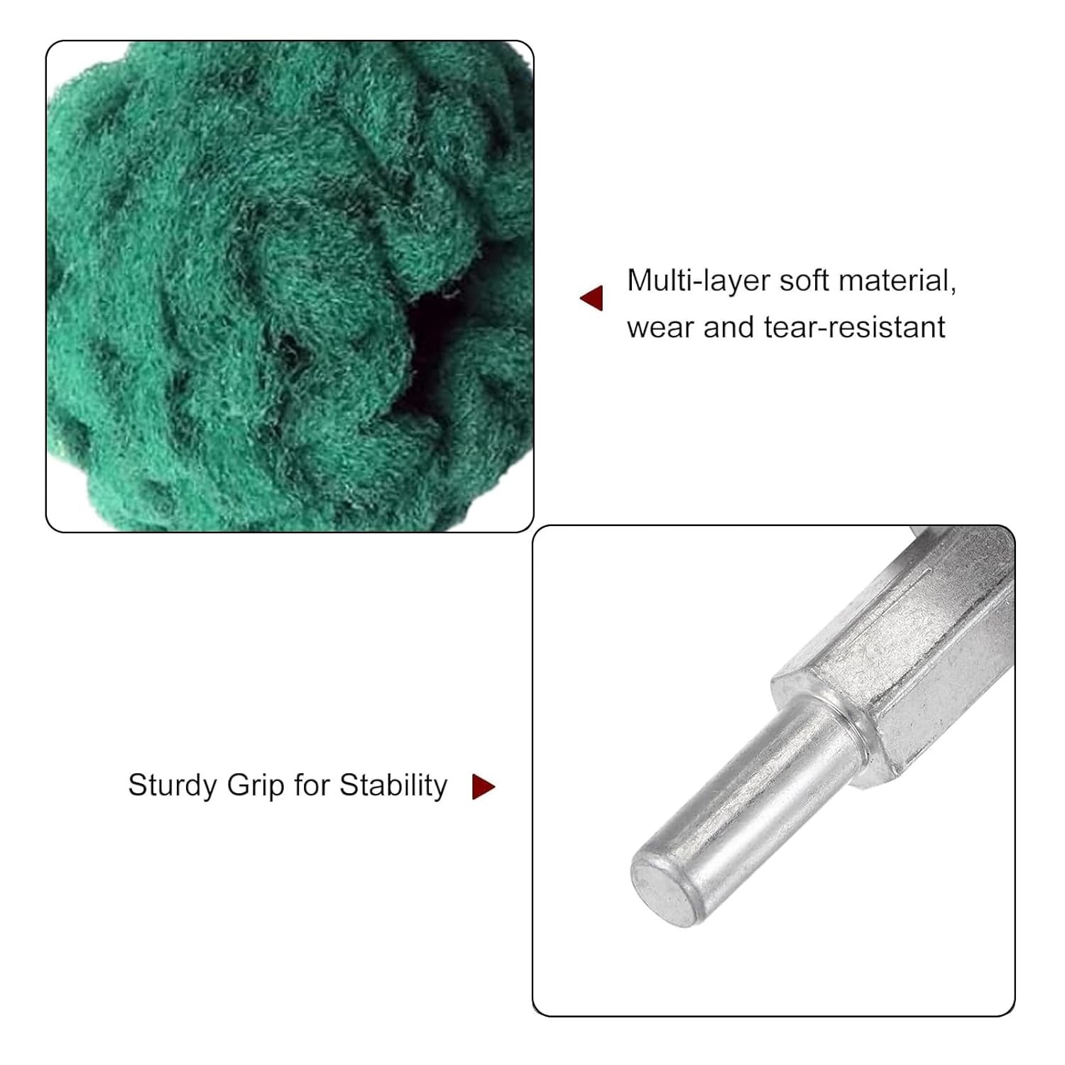 Non Woven Abrasive Scouring Pads Drill Cleaning Kit 6 Pcs Buffing Polishing Pad