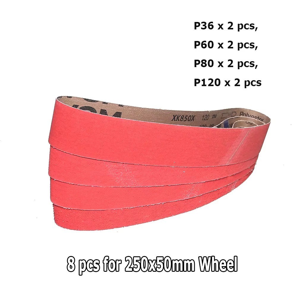 250*50mm Centrifugal Rubber Contact Wheel 10″ for Sanding Belts on Motor Grinder