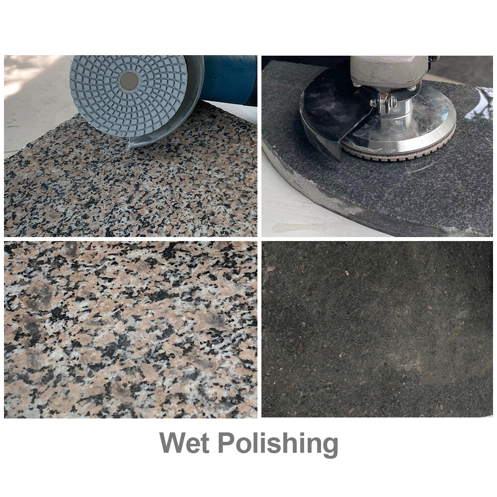 Diamond Wet Polishing Pads 7pcs 4” Sanding Disc Backer for Marble Granite Tile