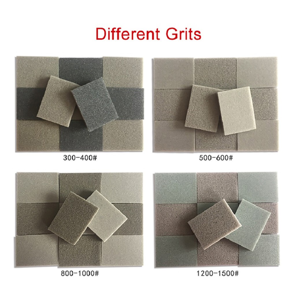 30*40mm Wet Dry Spong Sanding 300-3000 Grit Hook Loop Sandpaper Polishing Block