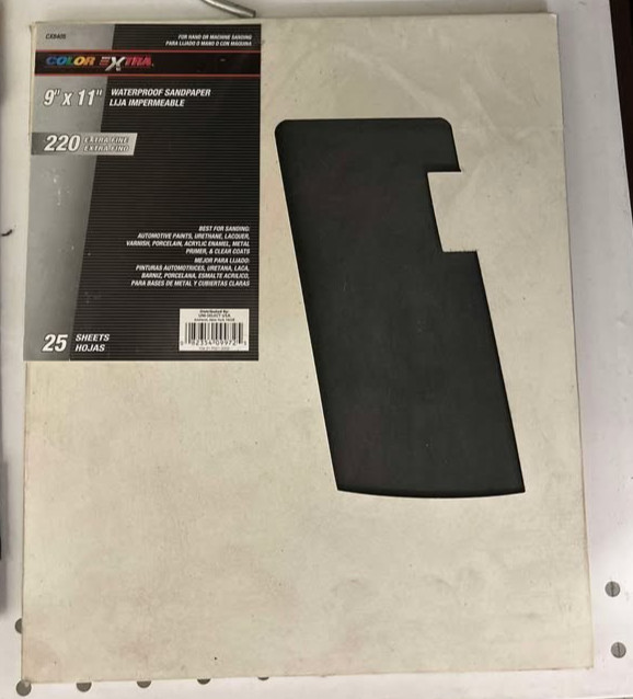 COLOR XTRA 9 X 11 WATERPROOF SANDPAPER 220 EXTRA FINE GRIT