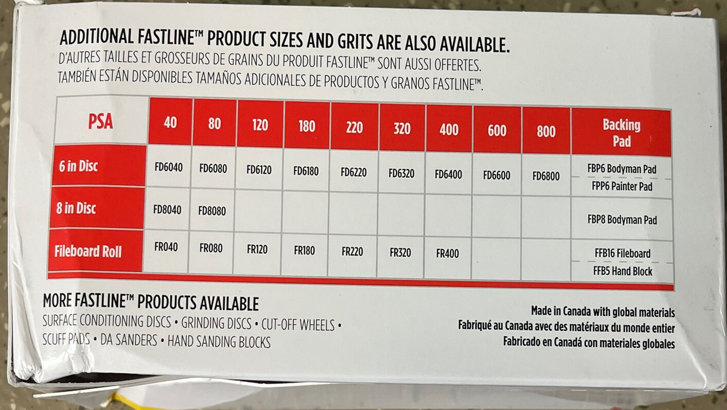(100 Sheets) Fastline P800b 6″ 800 Grit PSA Link-Roll Discs ￼No Hole
