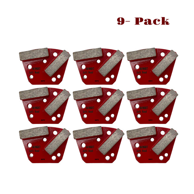 9 Pack Diamond Grinding Polishing Pads Discs Fit Concrete Grinders Soft Bond